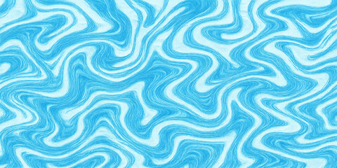 Abstract blue seamless pattern with decorative waves and light curve lines vector illustration wallpaper