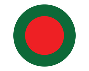 round bangladesh flag vector icon design, circular bangladeshi national symbol with red circle on green background for web and graphic use © Art Stor Pro