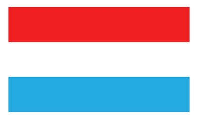 Luxembourg flag round icon vector illustration – national symbol of Luxembourg with red, white, and light blue horizontal stripes in circular design
