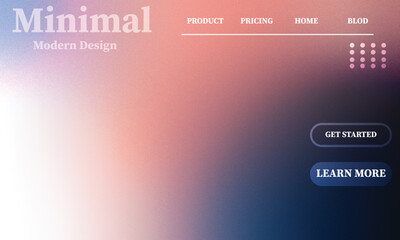 Modern website design with blurred background and call to action buttons for a sleek online presence