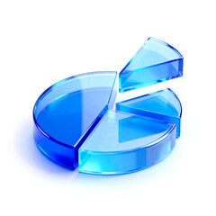 Fototapeta premium Glass Pie Chart 3D