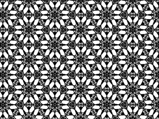 Seamless abstract pattern. black and white linear illustration for coloring. Vector coloring book for adult.