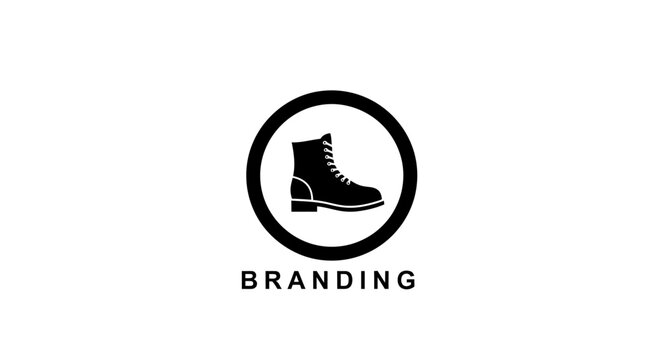 Boot Branding Illustration Durable Footwear for Your Brand Identity and Rugged Designs