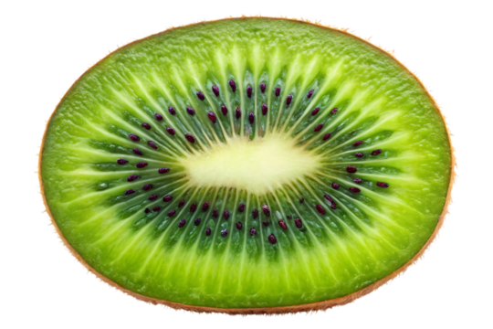 slice of kiwi isolated on transparent background image