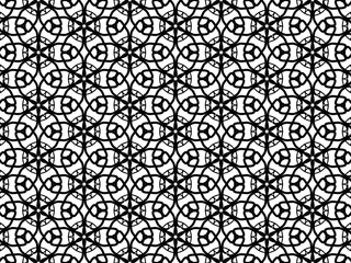 Fototapeta premium Seamless abstract pattern. black and white linear illustration for coloring. Vector coloring book for adult.