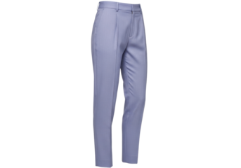Isolated light blue trousers, elegant formal clothing, modern pants for office professionals