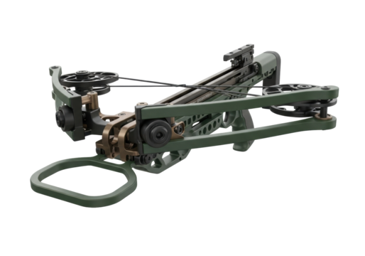 Isolated crossbow gun, crossbow weapon. Professional hunter equipment for hunting sport