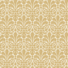 Seamless Vector Ornamental Damask Repeat Pattern