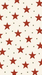 Obraz premium Red stars polka dots pattern mobile wallpaper