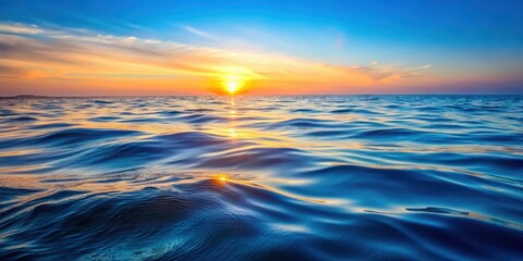 Obraz premium Softly glowing waves on a serene ocean surface