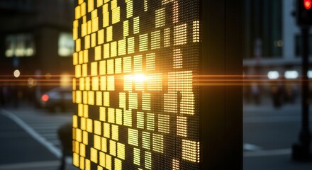 Illuminated Display In City: A Lens Flare And Urban Aesthetics Combine