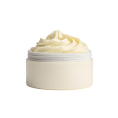Luxurious White Creamy Body Butter in Minimal Round Container