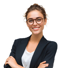 Young Business Woman Isolated On Clean White Background