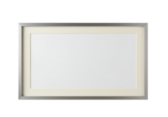 Isolated picture frame with mat, gallery wall art frame mockup, blank design, stylish decor