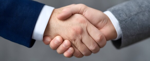 Firm handshake seals the deal like two captains locking sails in a business storm