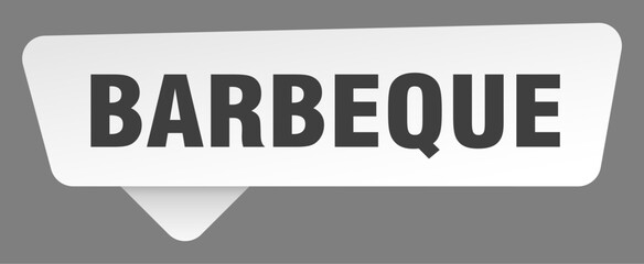 barbeque sign. barbeque white sticker isolated on gray background