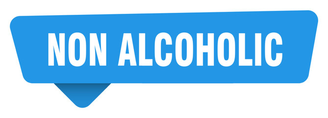 non alcoholic sticker. non alcoholic blue sign isolated on transpatent background