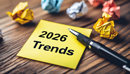 A clean and professional composition featuring the number of the coming year and trends