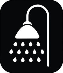 Shower head vector icon on white background