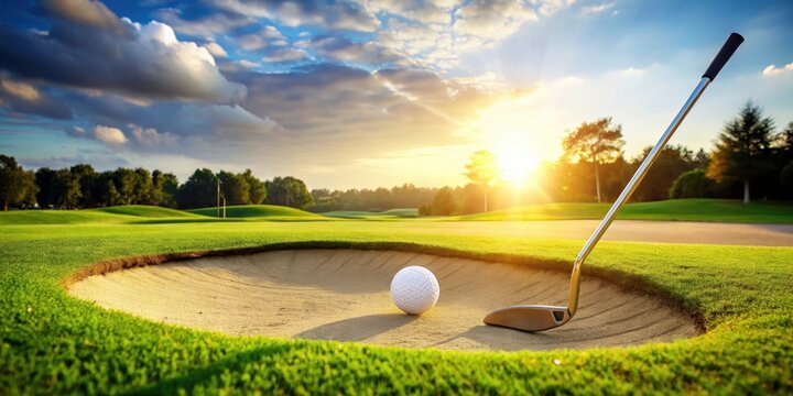 Golf ball in sand trap