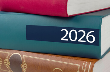 A law book with 2026 written on the spine
