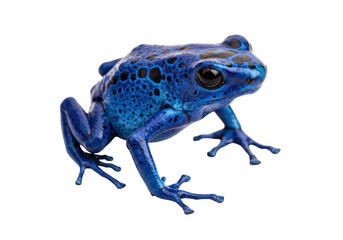 Isolated Dendrobatidae frog on a neutral surface, tropical amphibian for an educational wildlife topic