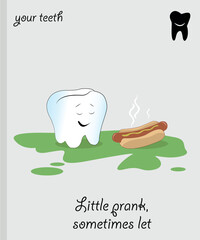 caricature teeth and hot dog.eps