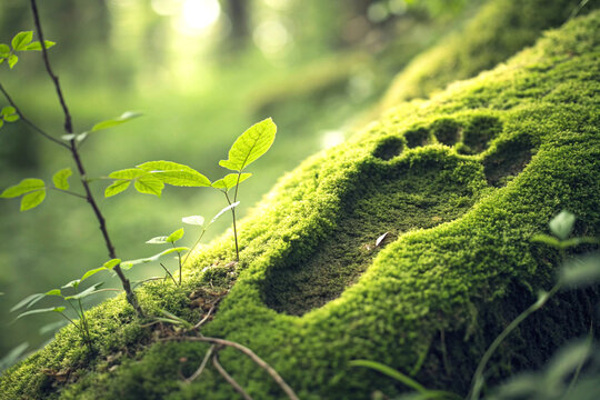 Moss footprint texture