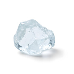 Obraz premium Realistic ice shard glistening on white background, frozen detail