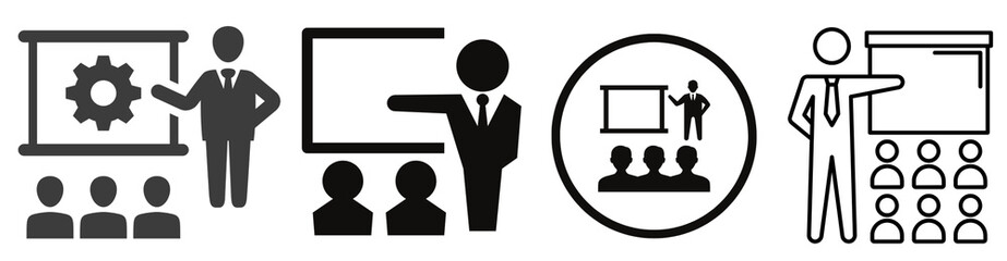 Collection of Icon sets for business and leadership, teamwork, graduation, and reports	