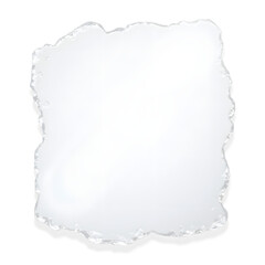 Obraz premium Frosted ice crystal texture on clean white background, winter beauty