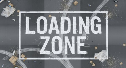 Industrial Zone Loading Area Illustrative View From A High Angle Perspective Presentation