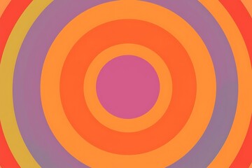 Generative AI abstract concentric circles in vibrant warm hues.