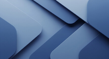 lue 3D geometric overlapping panels with modern layered design, sleek abstract background