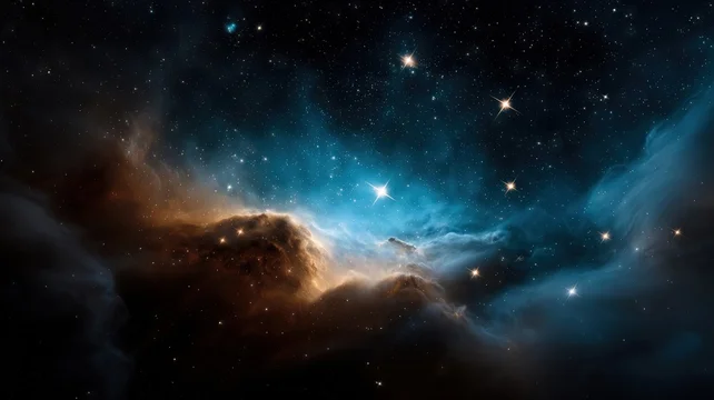 Cosmic Color Cloud Floating in Space