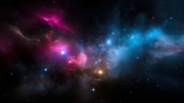 Expanding Space Nebula with Star Field
