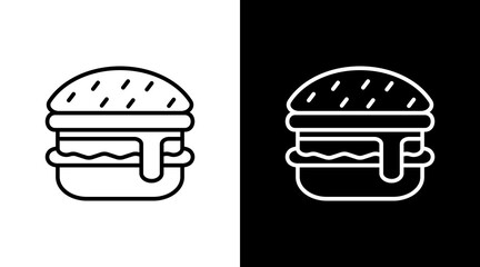 Hamburger With Icon Set Design