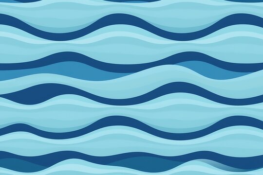 Generative AI flowing cool ocean waves pattern abstract design.