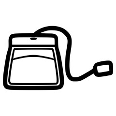 Fototapeta premium doodle tea bag illustration hand drawn outline vector