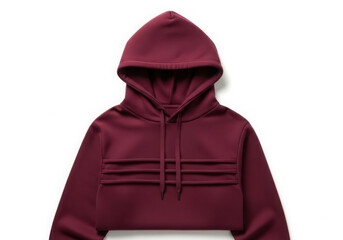 Maroon cropped hoodie with unique cutout design