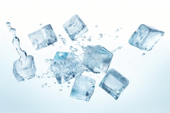Ice crystal refreshment splashing. - Powered by Adobe