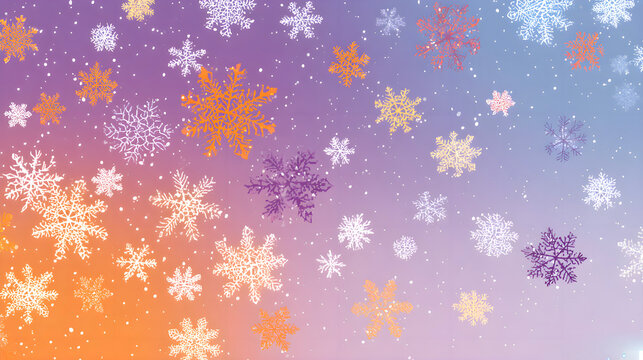 abstract snowflake watercolor background with blots