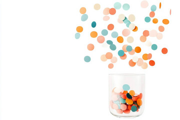 Festive confetti celebration design for party invitations or event promotions