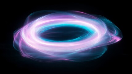 Enchanting spiral of teal and magenta light for mystical and creative design