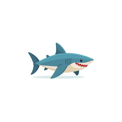 Obraz premium Friendly ocean predator illustration showcasing the vibrant marine life with a playful and