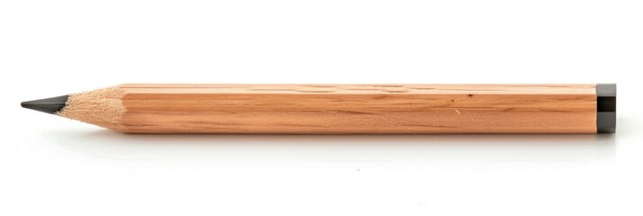 Obraz premium Wooden pencil on white background