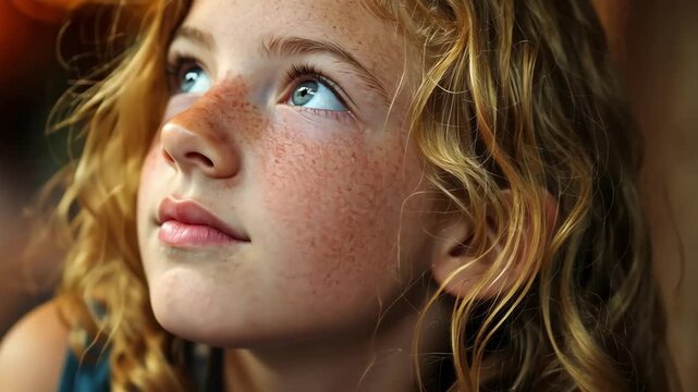 Pensive Young Girl in Quiet Reflection