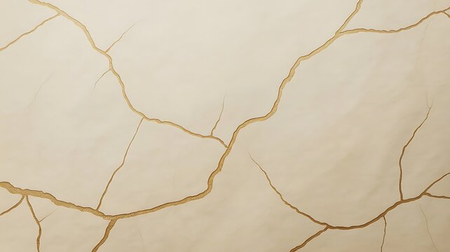 Stunning kintsugi texture background with golden cracks for elegant designs and modern art projects, promoting resilience and beauty in imperfection