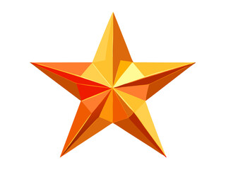 Obraz premium Shiny 3D golden star and red star symbols on a white background, ideal as a Christmas holiday decoration, award icon, or festive vector element