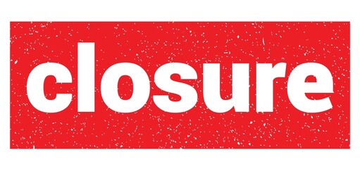 closure text written on red stamp sign.